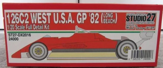 Studio27 1/20 FERRARI 126/C2 '82 GP WEST USA Long Beach Full detail metal kit - Image 1 of 1