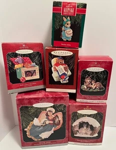 Hallmark Ornaments Heavenly Melody Rabbits Wolves Happy Holidoze Babys Christmas - Picture 1 of 16