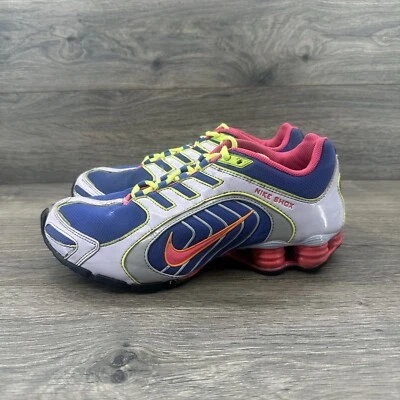 Tênis Nike Feminino Shox Navina Tamanho 9.5 Roxo Rosa Neon Arco-íris 356918-565 RARO - Imagem 1 de 4