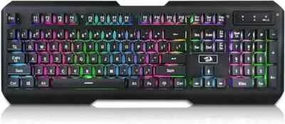 Redragon K506 Centaur 7-Color Rainbow Backlit Full-Size Gaming Keyboard - Image 1 of 2