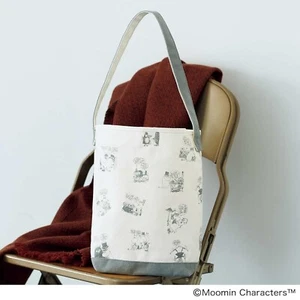 Takarajima: Moomin Character Long Strap Tote Bag Grey Japan Exclusive NEW - Picture 1 of 4