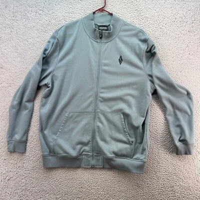 Skechers Hoodless Hoodie Jacket Mens 2XL Blue Full Zip Pockets Logo Cotton Blend - Image 1 of 4