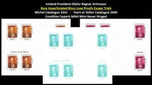 Liberia 1999 Iceland President Olafur Ragnar Grimsson Set x3 Imperf Bloc MNH - Picture 1 of 4
