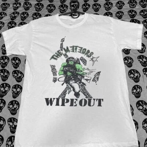 The Meteors Band Wipe Out camicia bianca manica corta unisex uomo donna - Foto 1 di 3