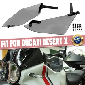 Grey Side Fairings Upper Deflector Wing Accessories For DUCATI DESERT X 2022-UP - Picture 1 of 12