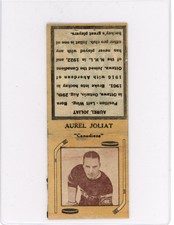 1935-36 Diamond Matchbook Aurel JOLIAT Trimmed Paste AS IS