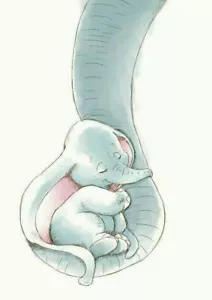 Dumbo Baby Of Mine Print 3 About 8”x10” - Picture 1 of 1