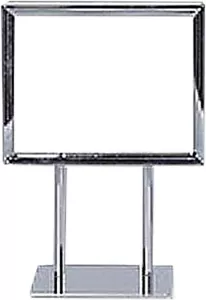 6 Schilderhalter Chrom passend für 5 1/2 x 7" Schilder Doppelstiel Metall Arbeitsplatte Tischplatte - Bild 1 von 3