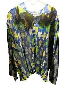 Sammy B Women's Cropped Button-Down Shirt - Blue Plus 4X Black History Month - Picture 1 of 4