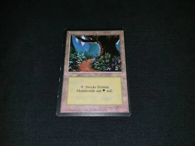 MTG 1x Revised common basic land MP German FBB Forest (Path) - ships w/ tracking - Image 1 of 2