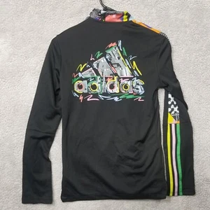 Adidas Tiro Pride Jacket Womens SMALL S Black Colorful Rainbow Stripe HC9784 - Picture 1 of 9