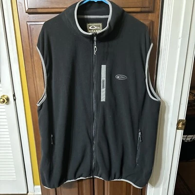 DRAKE WATERFOWL FLEECE VEST Black Size 2X - Image 1 of 4