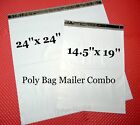 50 Poly Bag Mailer Combo ~ 14.5X19 & 24X24 ~ Large Size Mailing Bags