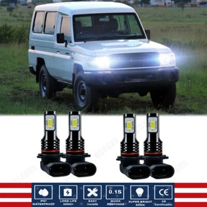 For Toyota Land Cruiser 1991-1997 4X Front LED Headlight Bulbs High Low Beam HKB - Picture 1 of 9