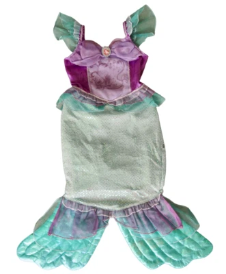 Disney Princess Girl Little Mermaid Ariel Costume Cosplay Size S 4-6X Mardi Gras - Image 1 of 4