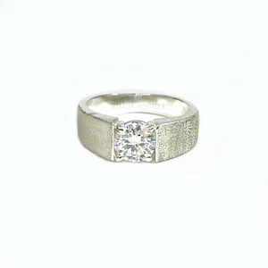 2 Ct White Lab Created Diamond Ring Great Shine Color F Certified Wedding Band - Picture 1 of 5