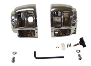 NEW - CHROME SWITCH HOUSING BLOCKS - FITS HARLEY 2007-2010 SOFTAIL DYNA - Picture 1 of 1
