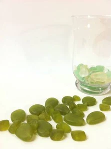 Matte Olive Green Seaglass Freeform Beads - Picture 1 of 1
