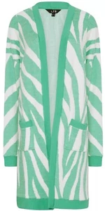 New Long Tall Sally LTS Tall Light Green Marble Print Cardigan size UK 20 - Picture 1 of 4