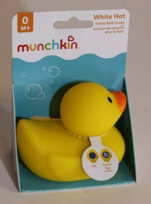 Pato de baño de seguridad Munchkin blanco caliente, juguete para bebé/niño pequeño nuevo en paquete Foto 1 de 4
