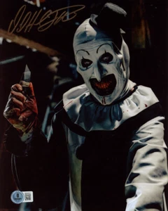 DAVID HOWARD THORNTON SIGNED 8x10 PHOTO ART THE CLOWN TERRIFIER RARE BECKETT BAS - Picture 1 of 2