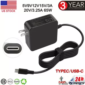 65W USB C/Type-C Power Adapter Universal Charger for Lenovo/ASUS/Acer/Dell more - Picture 1 of 9