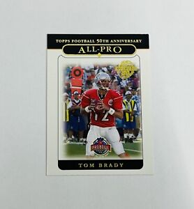 2005 Topps 50th Anniversary Football #352 Tom Brady Insert All-Pro Card Patriots
