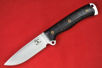 Busse Custom Boss Street .22" tierra hueca satinada INFI, mango de madera de arce a rayas Foto 1 de 4