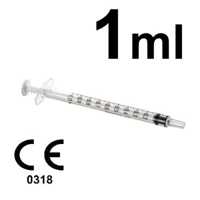 1ML BD Plastipak Sterile Syringes Luer Slip Disposable Medical CE Pets Ink Vape - Image 1 of 4