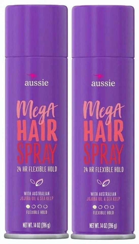 Aussie Hairspray Mega 14 Ounce 24 Hour Flexible Hold (2 Pack) - Image 1 of 4
