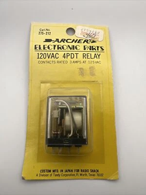 Archer Electronics NOS 275-212 120VAC 4PDT 继电器 — 第 1/3 张图片
