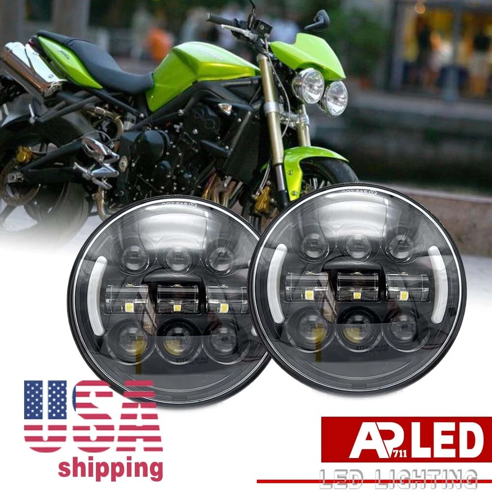 2x Faro LED de 5,75" para Triumph Speed/Street Triple Thunderbird Rocket iii 3 Foto 1 de 4