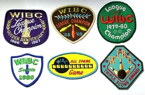Lote de 6 parches de bolos vintage WIBC Congreso Internacional de Bolos para mujeres - Imagen 1 de 7