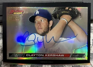 Clayton Kershaw 2015 Bowman's Best Hi-Def Heritage Refractor /50 Auto #HDH-CKE - Picture 1 of 3