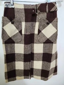 Falda Junior House Marrón 100% Lana Marrón A Cuadros ¡Preciosa! Talla: 11 - 12 (U129) - Imagen 1 de 10