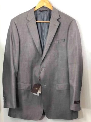 NUEVO CON ETIQUETAS TRAJE PARA HOMBRE VITARELLI gris patrón rayas poliéster solo talla 42L Foto 1 de 4