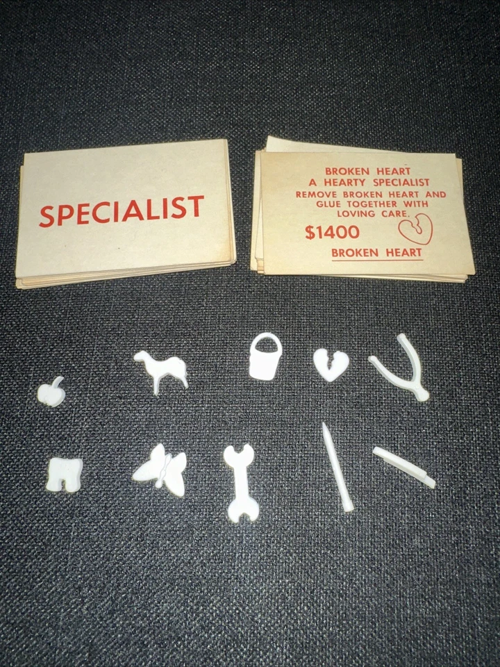 Vintage Operation Game Original Pieces Parts Lot - Cards and Bones Only - Image 1 of 1