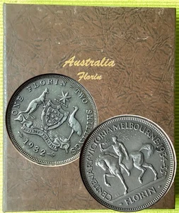 Australia Complete Florin Set 1910-1963 FINE-aUNC with 1932 + 1934/35 Centenary - Picture 1 of 19