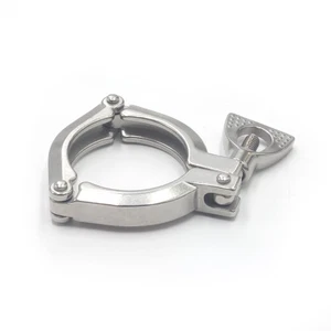 HFS(R) 2" Abrazadera Sanitaria Tres Segmentos, Acero Inoxidable 304, Trébol Tri Abrazadera - Imagen 1 de 7