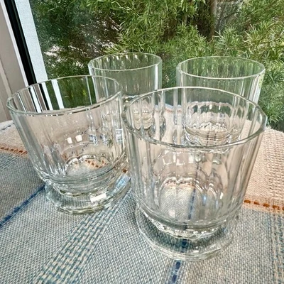 Juego de 4 vasos de whisky Dansk Designs G/C Francia - vasos de bola baja de cristal Foto 1 de 4