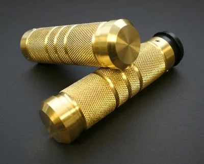 Accutronix Custom Grips - Knurled/Grooved Motorcycle Street Bike GR101-KG5 - Image 1 of 4