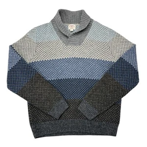 Brooks Brothers Sweater Mens Large 100% Wool Shawl Collar Pullover Red Fleece - Picture 1 of 9