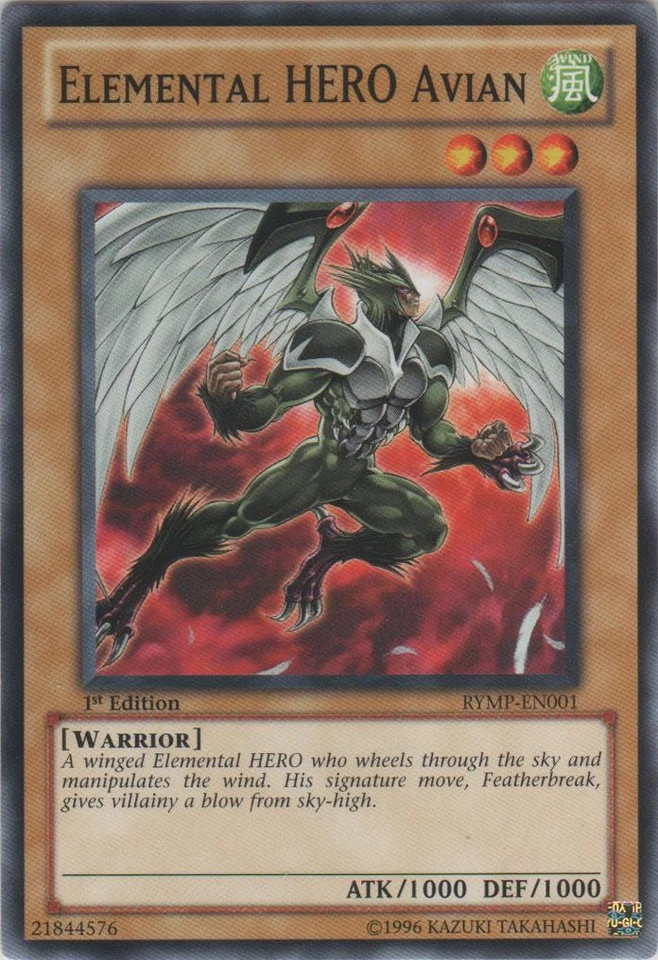 Elemental HERO Avian  - RYMP-EN001 - Common - 1st Edition - Damaged - Image 1 of 1