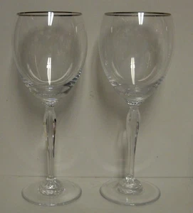 Waterford ALLEGRA PLATINUM Wine Glasses SET OF TWO More Items Here - Picture 1 of 2