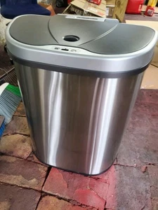 Ninestars Automatic Stainless Steel Trash Can DZT-70-11R - Picture 1 of 4