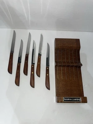 Juego de cuchillos para carne dentados vintage Town & Country de Washington Forge de 6 piezas, EE. UU. Foto 1 de 4