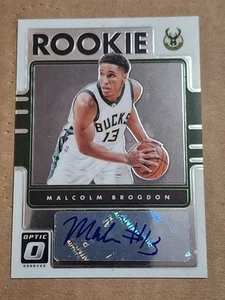 2016 MALCOLM BROGDON DONRUSS OPTIC AUTOGRAPHED AUTO ROOKIE CARD RC #8 BUCKS - Picture 1 of 3