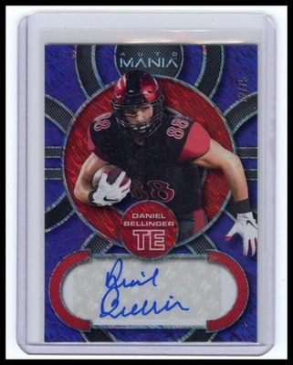 2022 Wild Card Auto Mania - Circle Sparkles Purple #AM-C10 Daniel Bellinger #/75 - Image 1 of 2