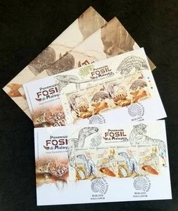 [SJ] Malaysia Fossil Discovery 2025 Dinosaur Elephant Tiger (special FDC) - Picture 1 of 7