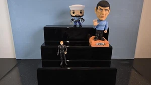 3 Step Black Acrylic Plastic Display Stand -Perfect For Action Figures Funko Etc - Picture 1 of 11